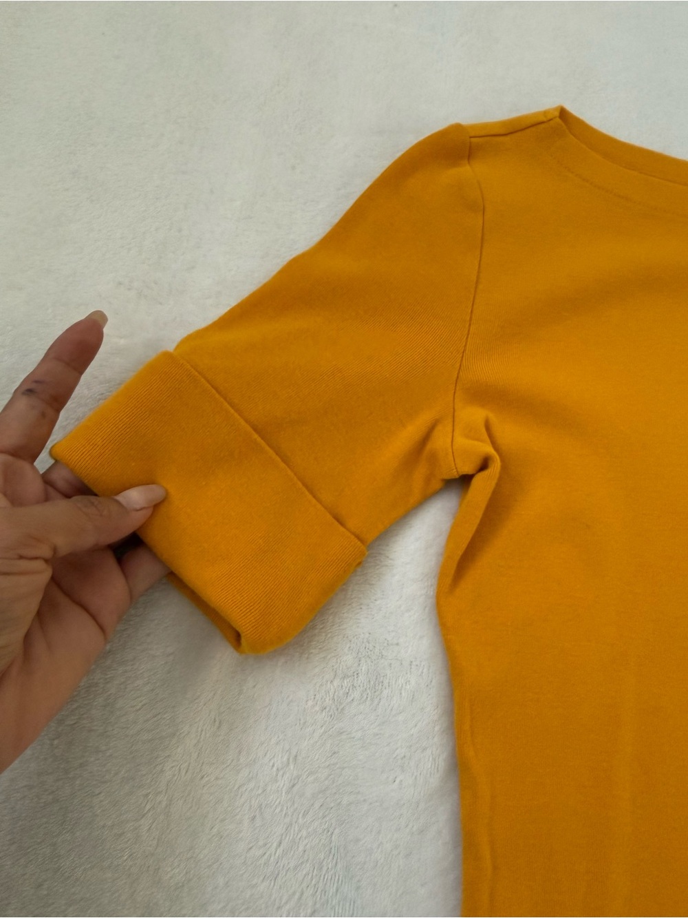 Lauren Ralph Lauren Mustard Boat Neck Top Quiet Luxury Preppy S - Picture 4 of 11